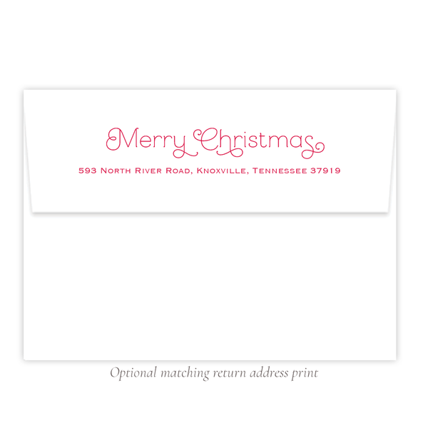 Colorful Gingerbread Christmas Card Return Address Print by Sugar B Designs