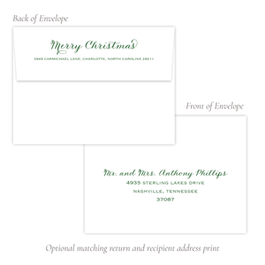 Denson Christmas Recipient AND Return Address Envelope Print