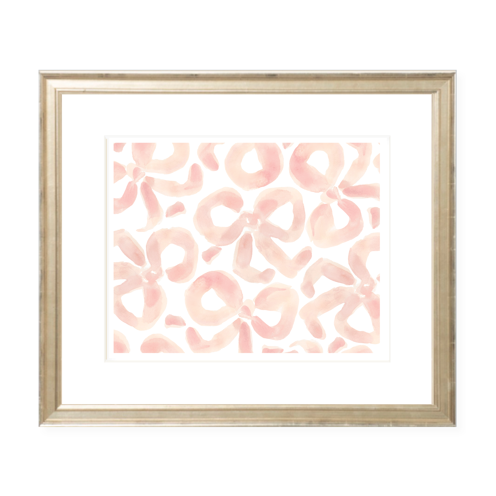 Gafferty Bow Pink Multi Watercolor Print