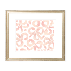 Gafferty Bow Pink Multi Watercolor Print