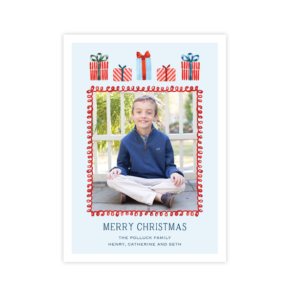 Giving with Cheer Portrait Christmas Card