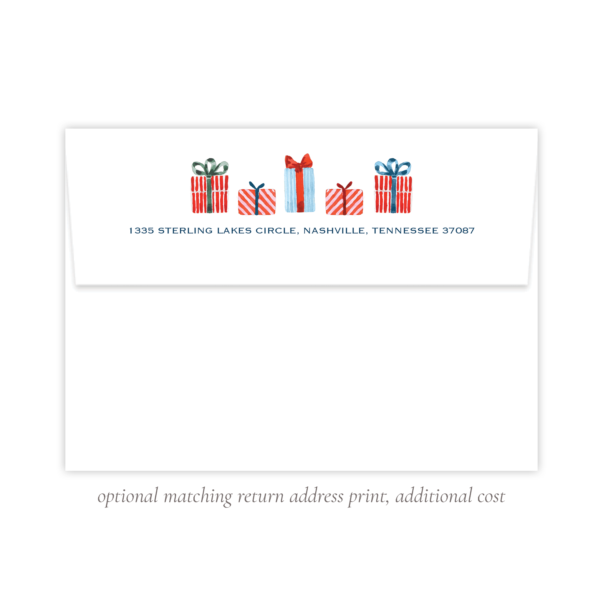 Giving with Cheer Christmas Return Address Print