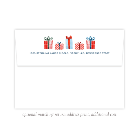 Giving with Cheer Christmas Return Address Print