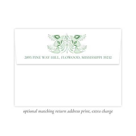 Alleluia Bird Green Return Address Print
