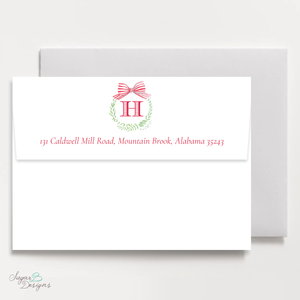 Angel Baby Wreath Return Address Print