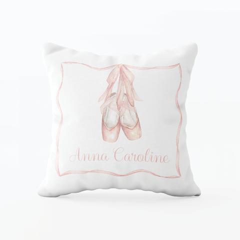 Ballet Slippers Personalized Pillow