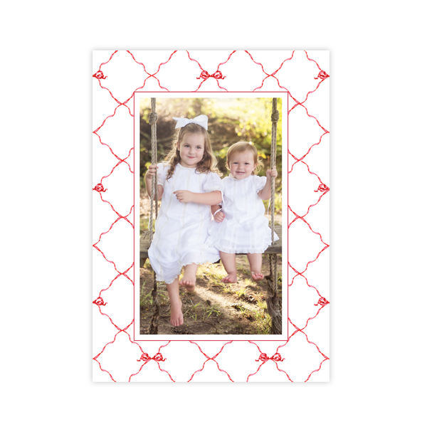 Banner Ribbon in Red Multi Photo Christmas Card