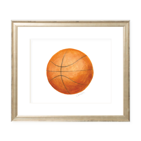 Basketball Landscape Watercolor Print