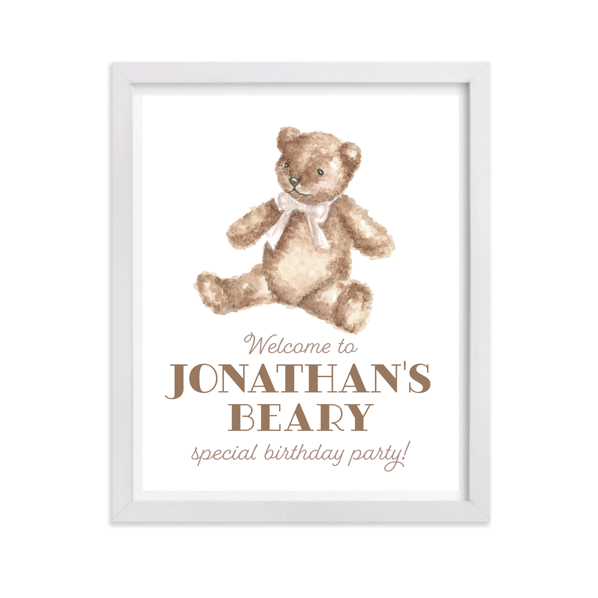 Beary Special Party Sign by Sugar B Designs