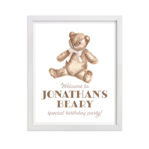 Beary Special Party Sign by Sugar B Designs