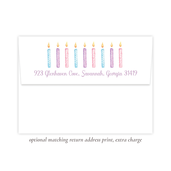 Birthday Candles Colorful Birthday Invitation