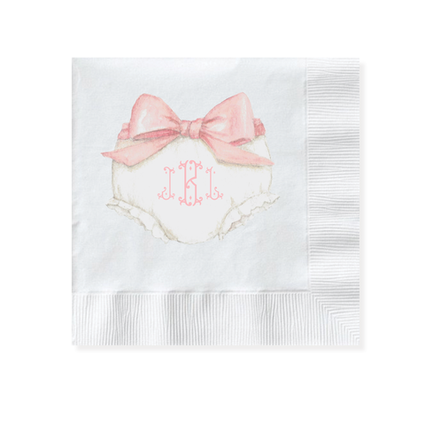 Bloomers and Bow Pink Napkin