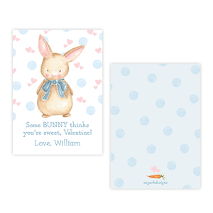 Boo Boo Bunny Blue Valentine Card