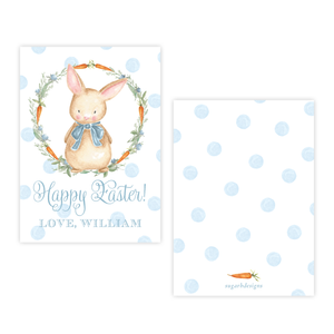 Boo Boo Bunny Blue Happy Easter 4 Bar Gift Tag