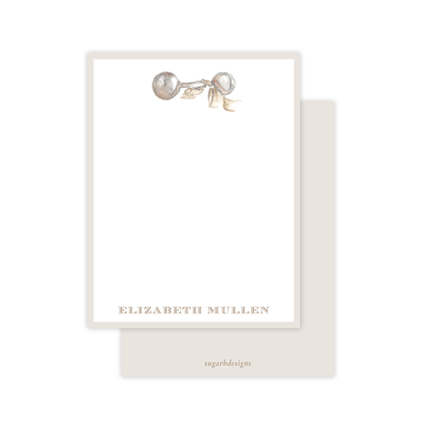 Carlson Rattle Neutral Baby Stationery