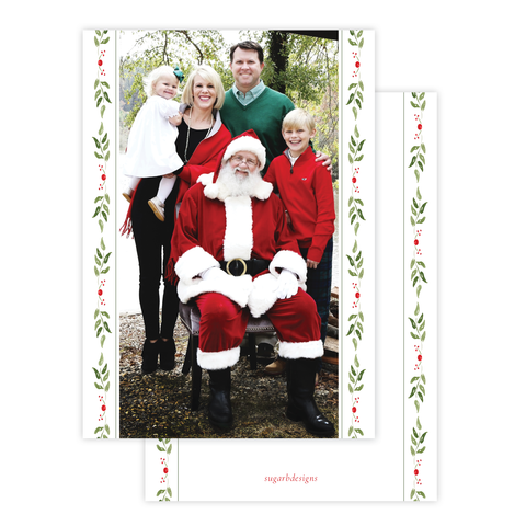 Clayton Wreath Christmas Card Long Portrait