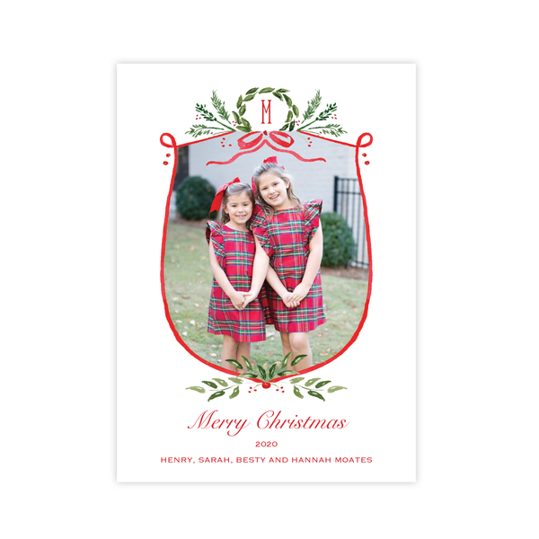 Clayton Wreath Christmas Card Portrait