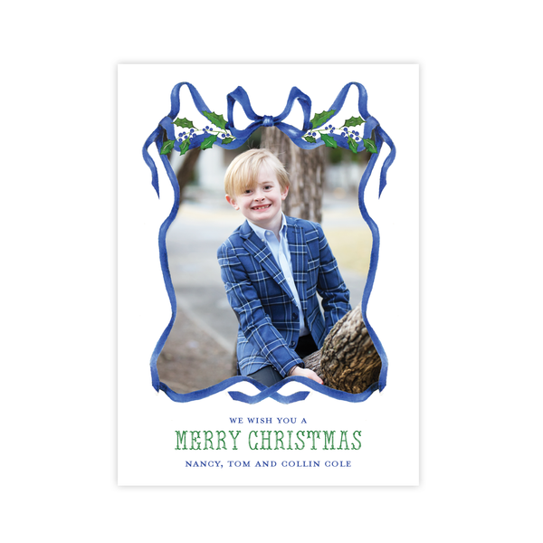 Caddell in Blue Christmas Card
