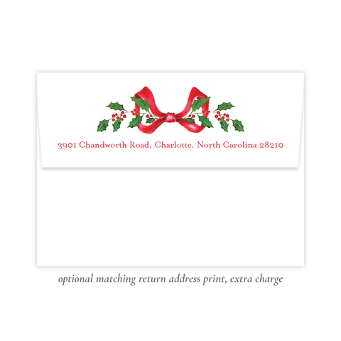 Caddell Christmas Red Return Address Print