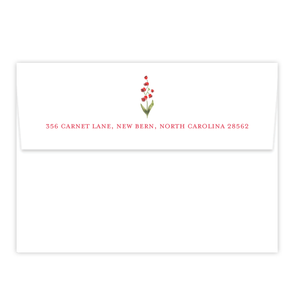 Cassatt Christmas Red Return Address Print