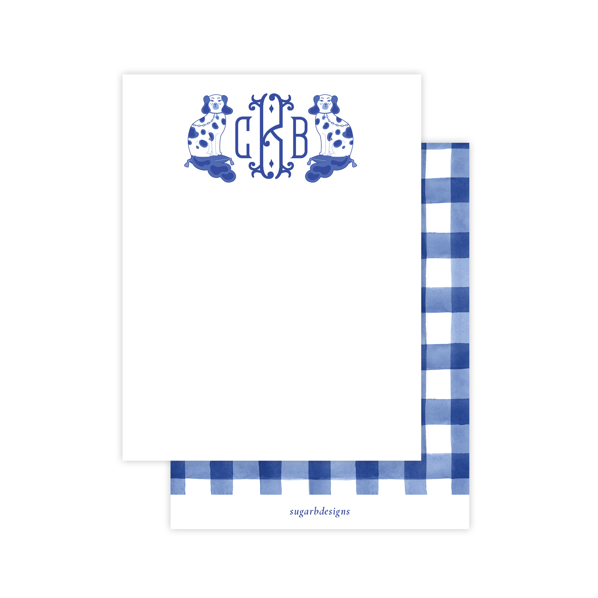 Chin Chin Pups in Blue Flat Stationery