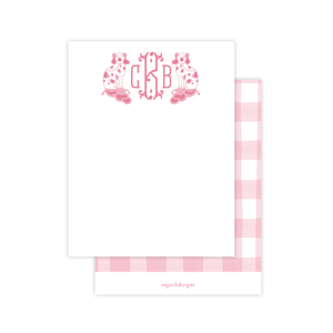Chin Chin Pups in Pink Flat Stationery