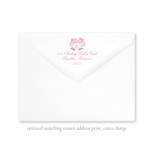 Chin Chin Pups in Pink Flat Stationery