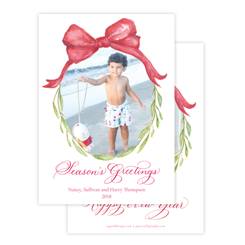 Christmas to Remember Red Vertical Christmas Card