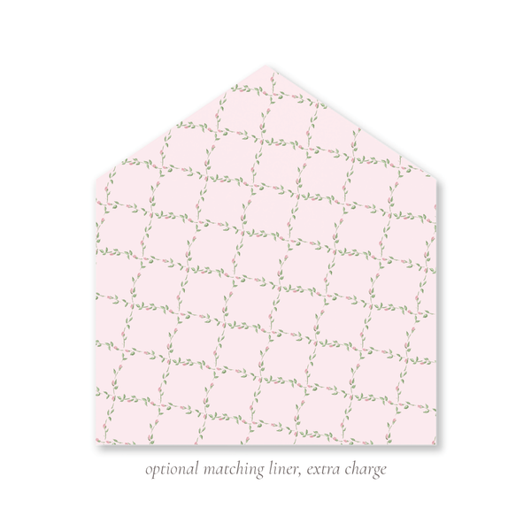 Cindy's Rose Garden Pink A7 Envelope Liner by Sugar B Designs