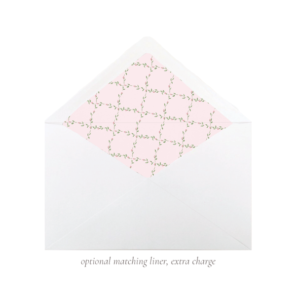 Cindy's Rose Garden Pink A7 Envelope Liner by Sugar B Designs
