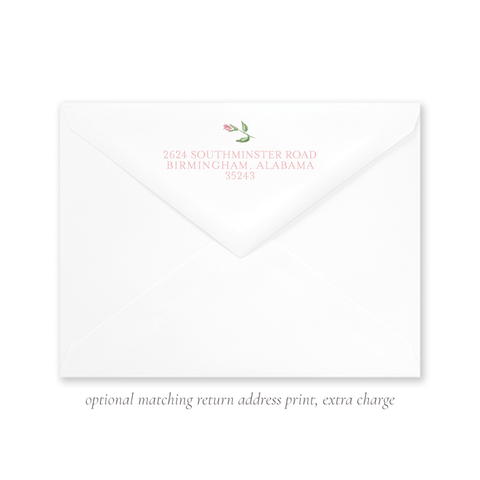 Cindy's Rose Garden 5x7 Envelope Return Address Print