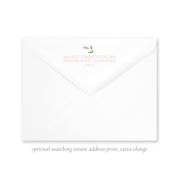Cindy's Rose Garden Envelope Return Address Print by Sugar B Designs