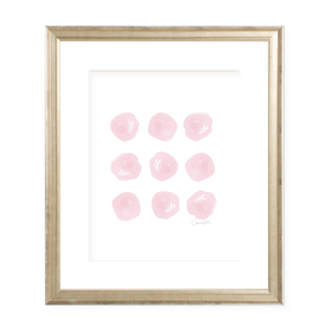 Circle of Love Pink Watercolor Print by Sugar B Designs