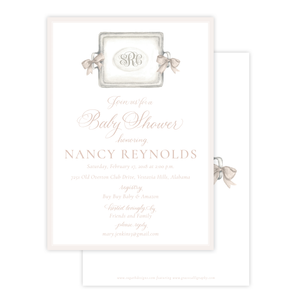 Crawford in Ivory Baby Shower Invitation