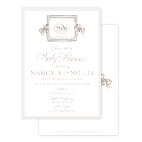 Crawford in Ivory Baby Shower Invitation