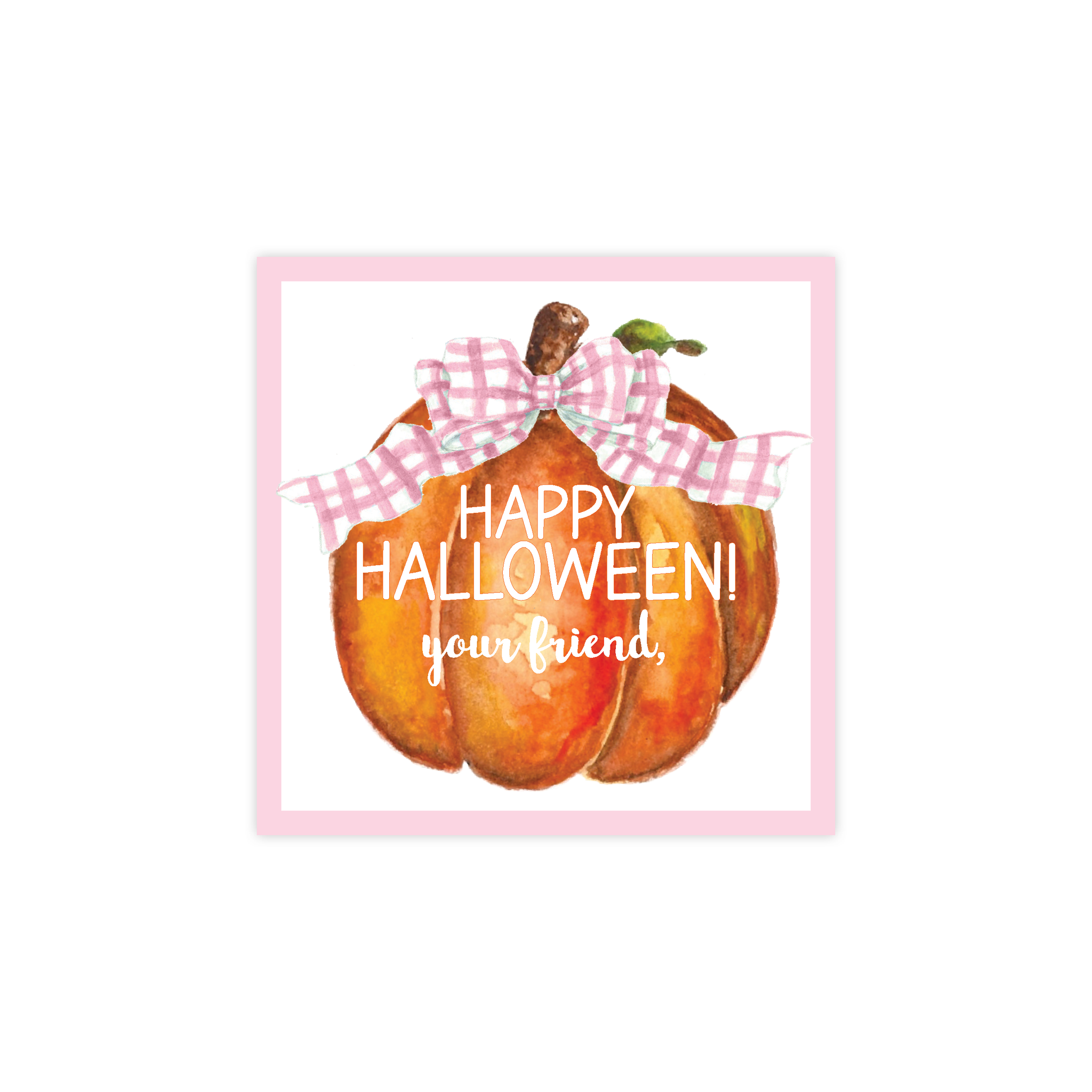 Cute Pumpkin Pink Gift Tags : DIGITAL DOWNLOAD PRINTABLE
