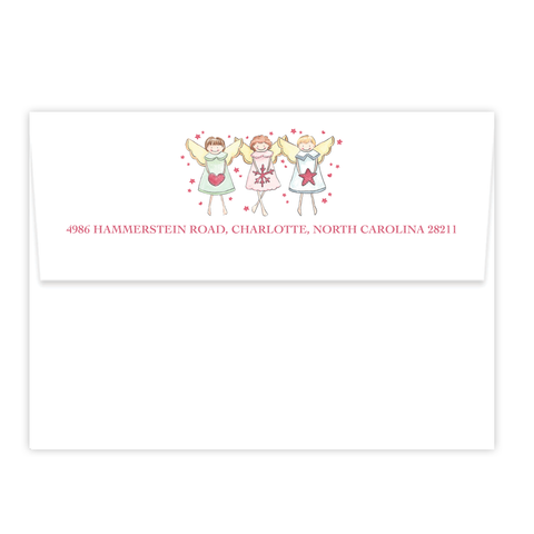 Dolly's Angels Christmas A7 Return Address Print