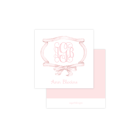 Edie Wreath Pink Calling Card Ann Blevins
