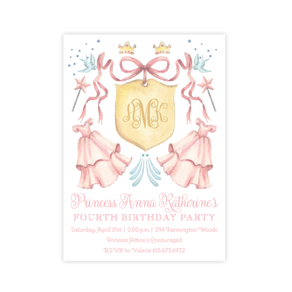 Enchanted Princess Birthday Invitation by Sugar B Designs