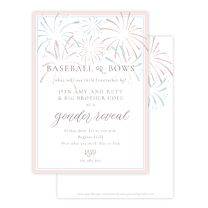 Fireworks Gender Reveal Invitation