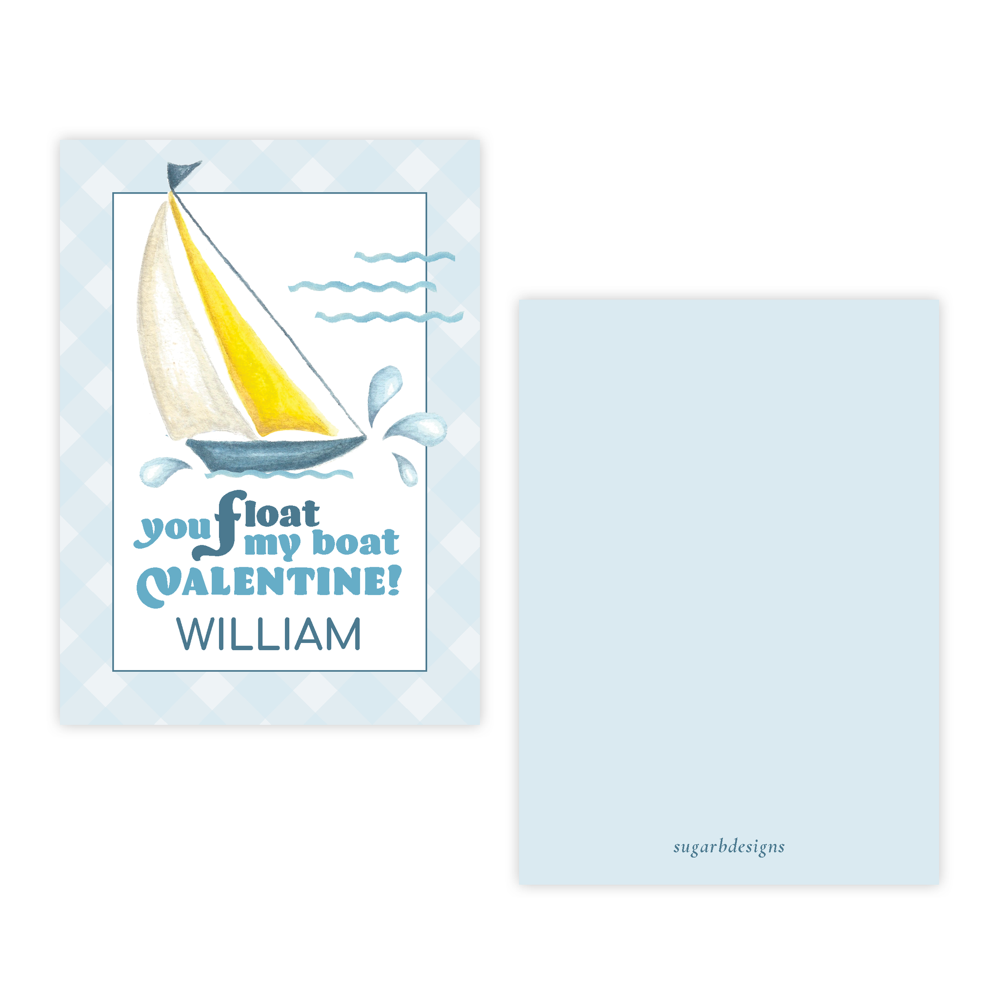 Float My Boat Valentine Card