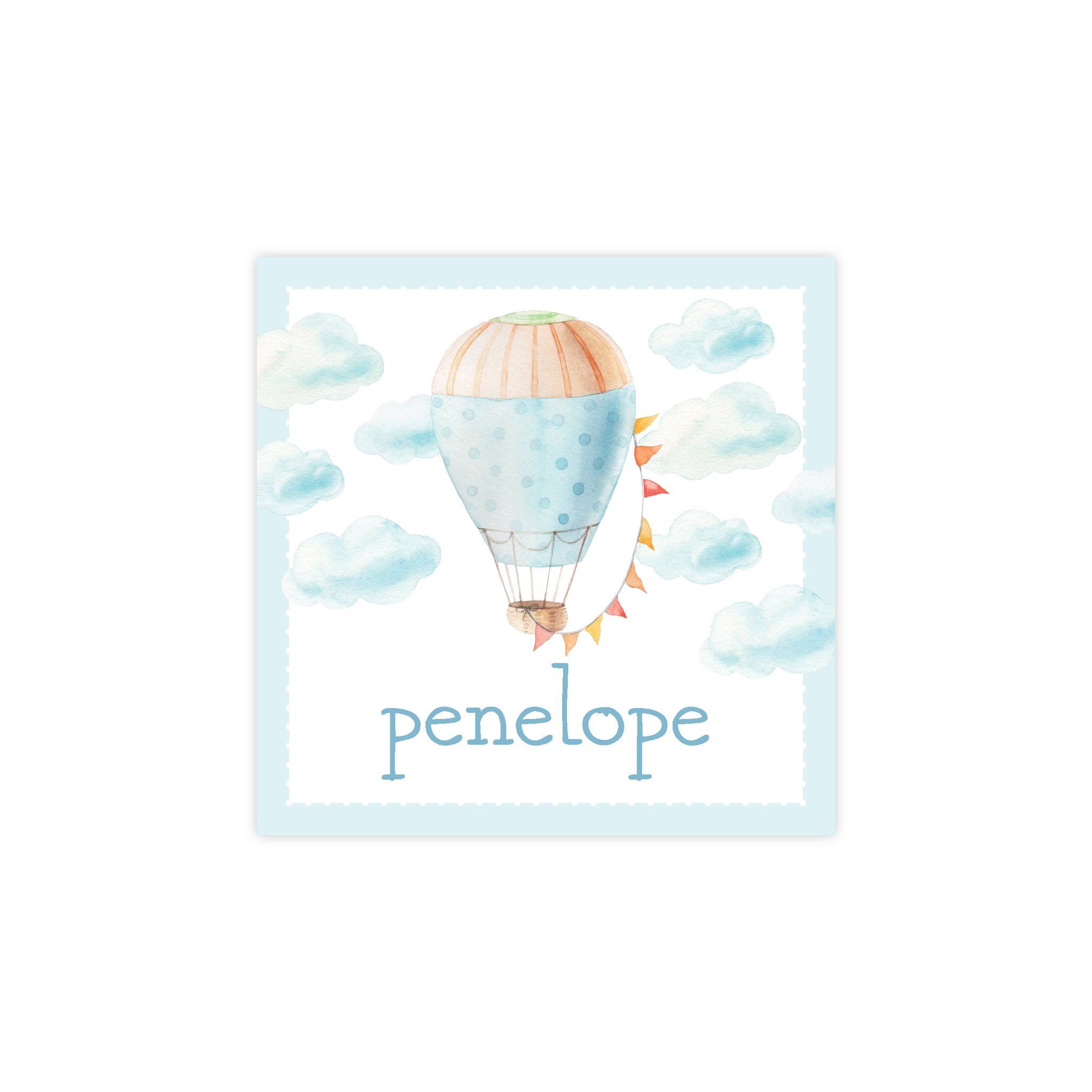Fly High Hot Air Balloon Square Sticker