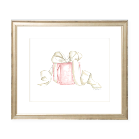 Given with Love Pink Watercolor Print