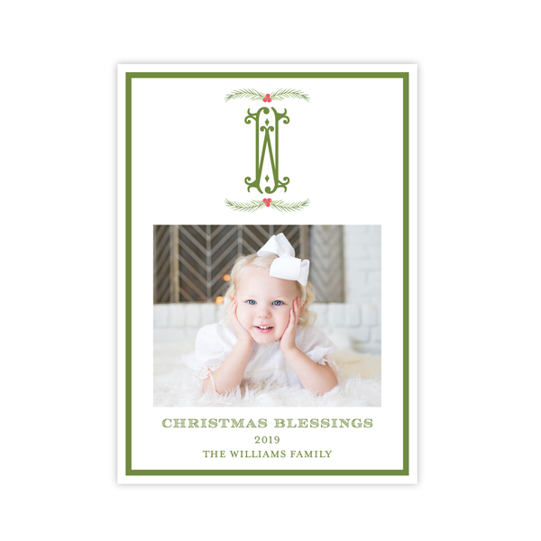 Greenville Estate Green Portrait Christmas Card