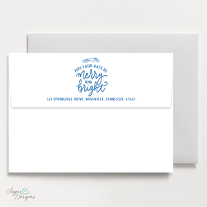 Very Gustin Pines Blue Return Address Print