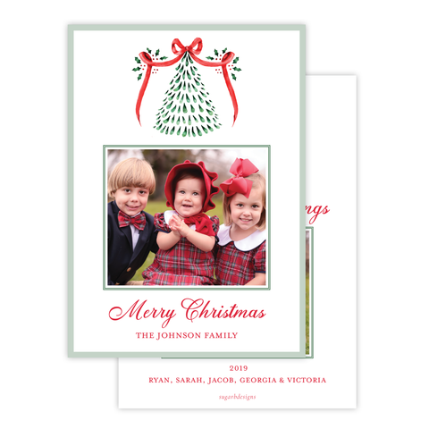 Harris Tree Red Portrait Christmas Card