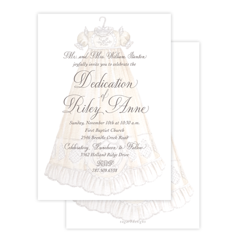 Heirloom Gown Dedication Invitation