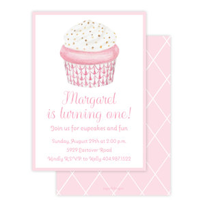 Herend Cupcake Pink Birthday Invitation