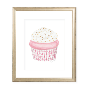 Herend Cupcake Pink Watercolor Print