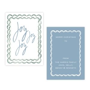 Joy Joy Joy Christmas 4 Bar Christmas Gift Tag